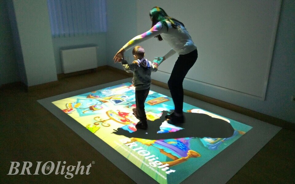 interactive floor, in one of the centers